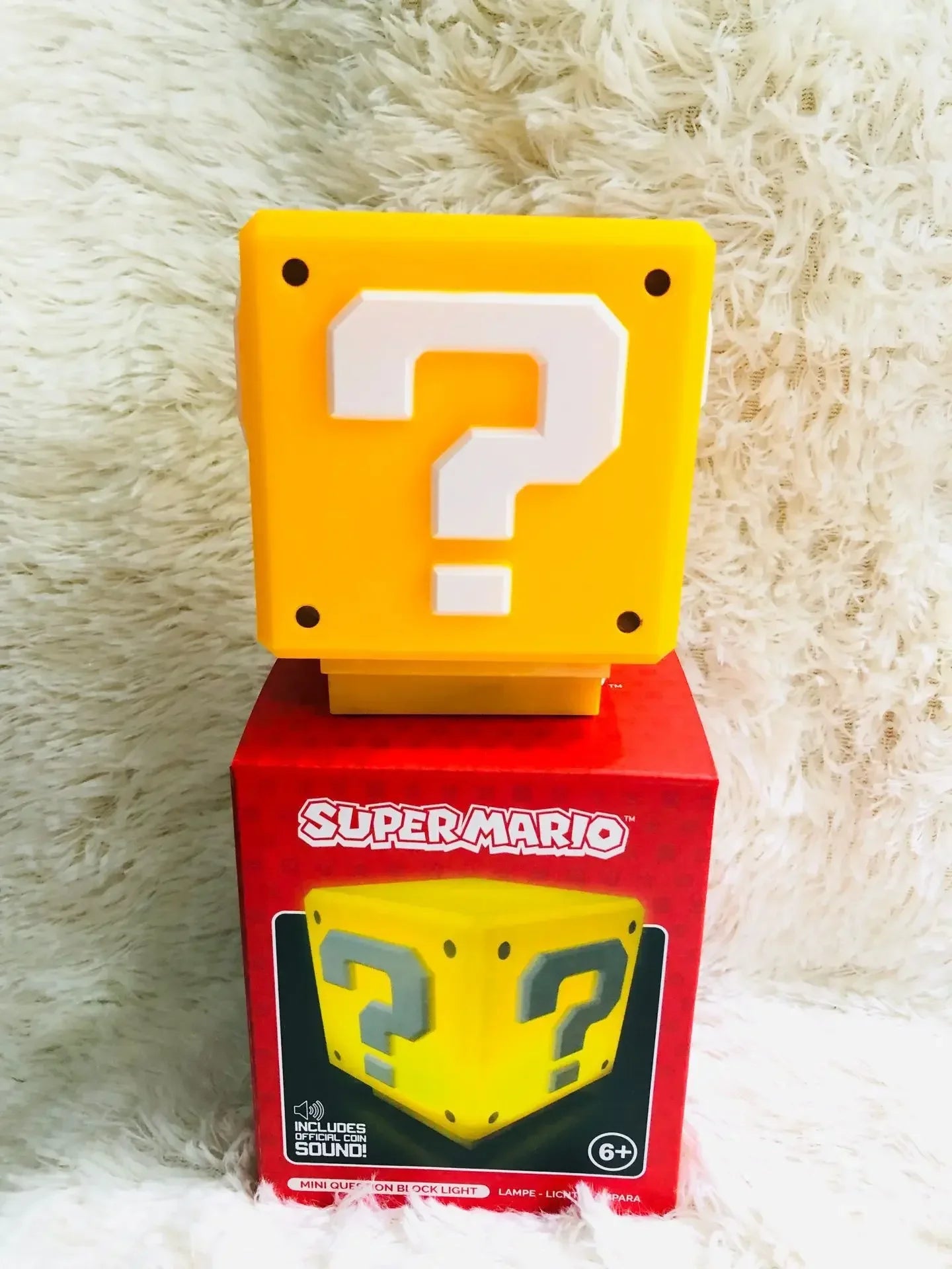 10cm Anime Super Mario Figure Bros Led Question Mark Brick Night Light Usb Charging Desk Lamp Statue Decorative Light Kids Gifts