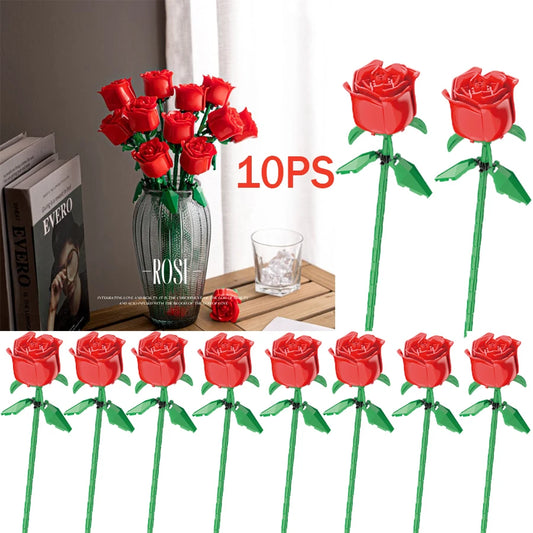 Eternal Rose Couple 3D Model Red/Pink/Blue Rose Bouquet Love Gift Home Decoration DIY Mother's Day Birthday R Gift